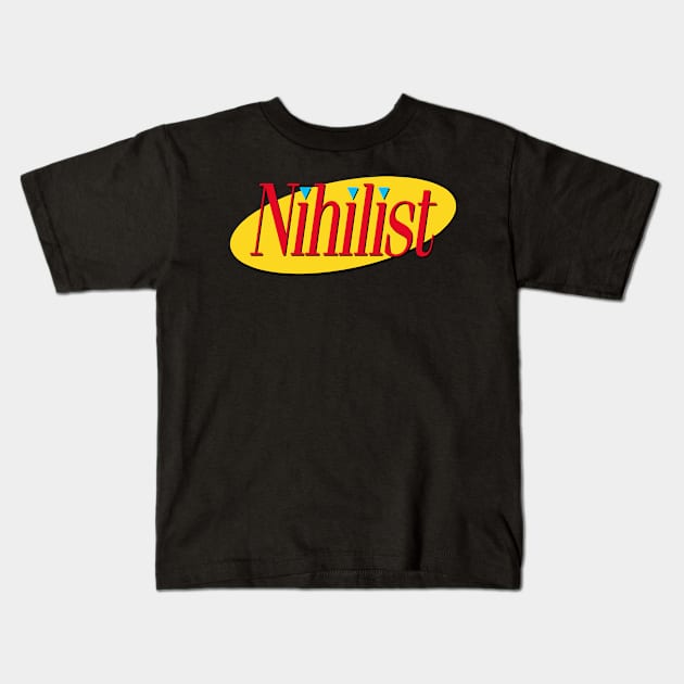 Nihilist 90s TV Tribute Graphic Design Kids T-Shirt by DankFutura